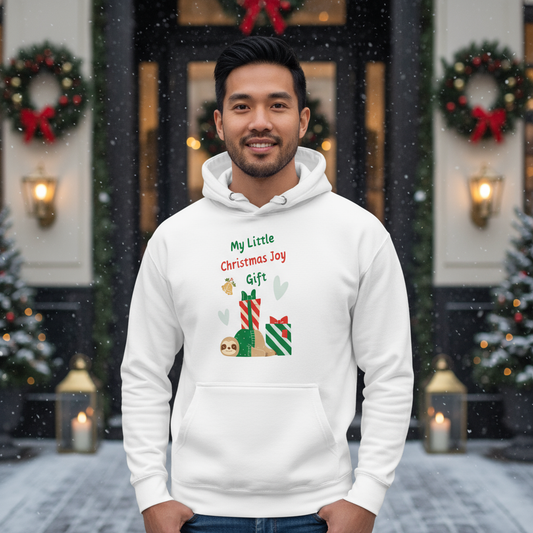 Sloth Christmas Joy Hoodie – Party Cozy & Secret Santa Gift