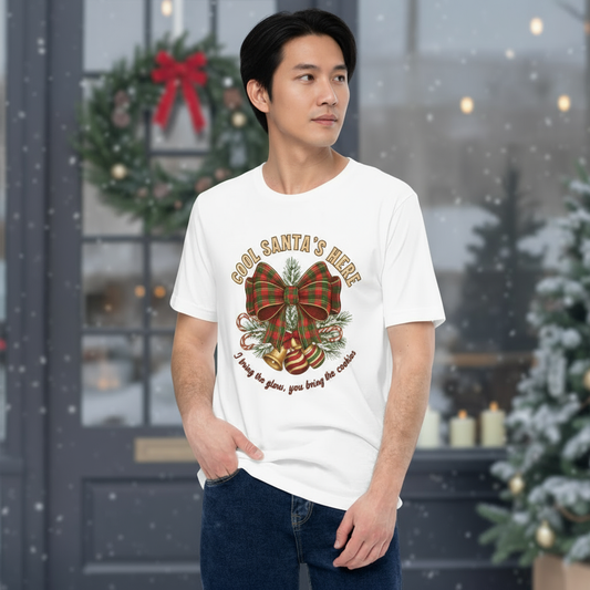 Plaid Bow Christmas Tee – Party Perfect, Gift & Secret Santa