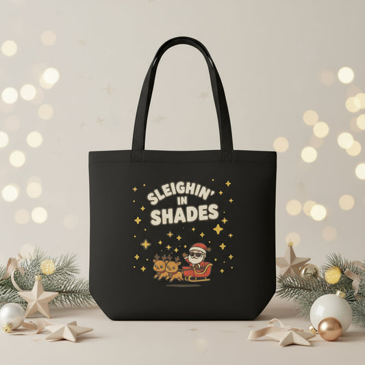 Sleighin’ in Shades Christmas Tote Bag — Party & Secret Santa
