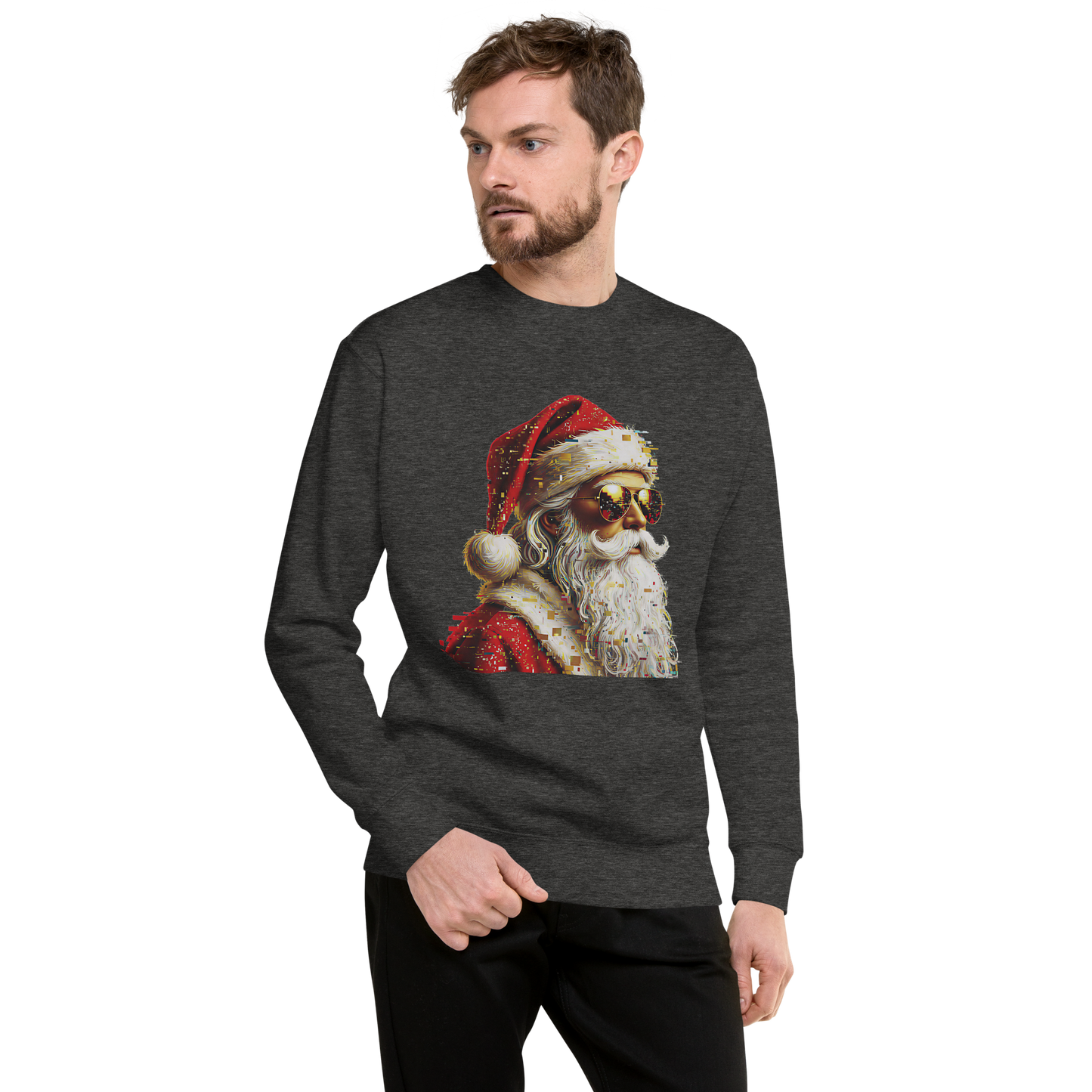 Cool Santa Sunglasses Sweatshirt – Unisex Christmas Crewneck