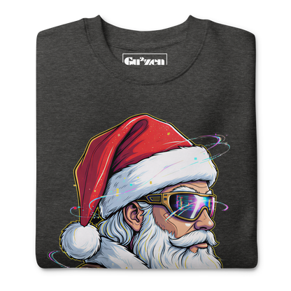 Futuristic Santa Crewneck Sweatshirt  Christmas Party Outfit & Secret Santa Gift