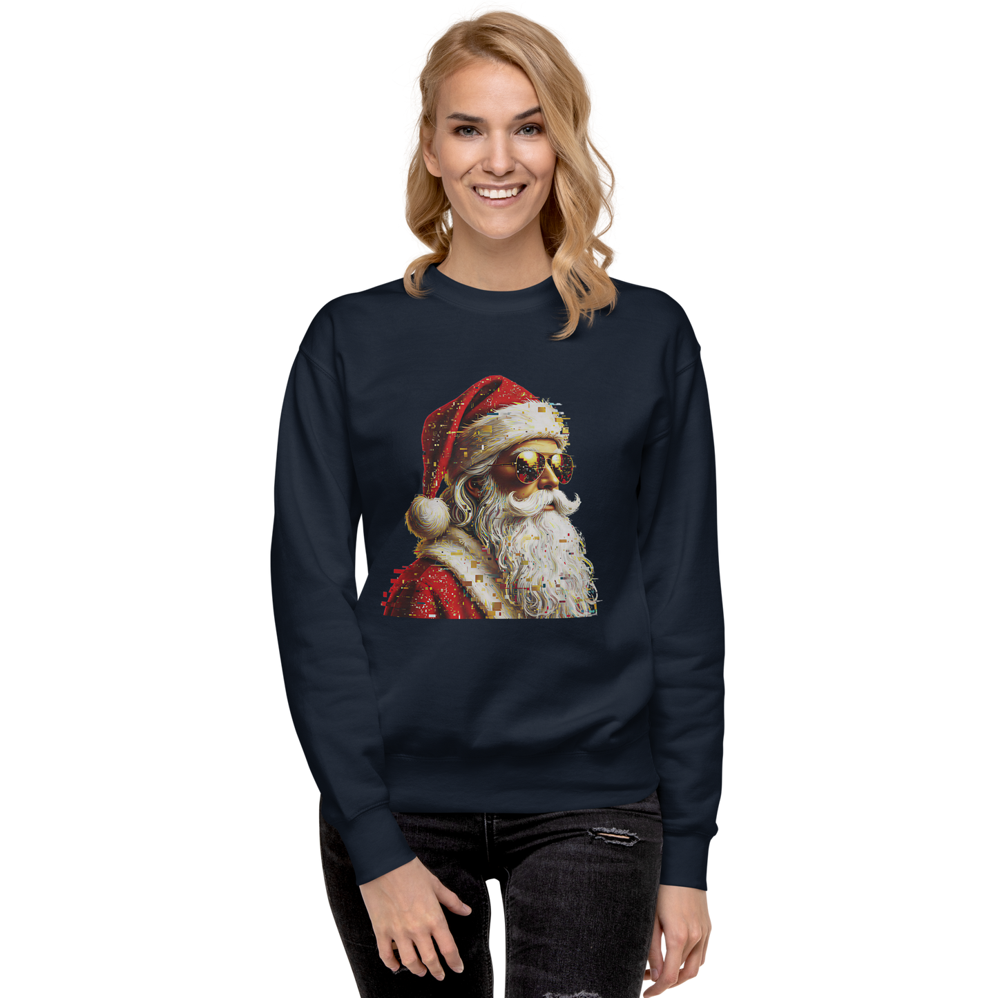 Cool Santa Sunglasses Sweatshirt – Unisex Christmas Crewneck
