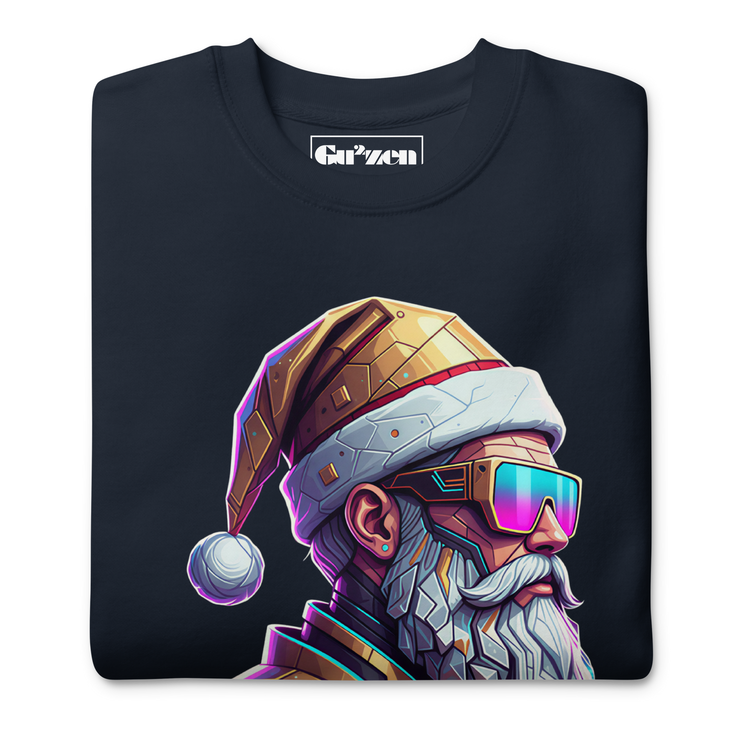 Cyber Santa Christmas Sweatshirt – Unisex Crewneck for Holiday Parties & Gifts