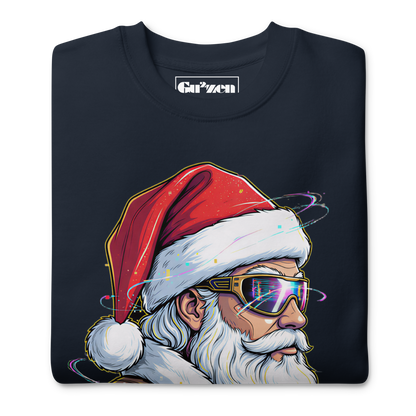 Futuristic Santa Crewneck Sweatshirt  Christmas Party Outfit & Secret Santa Gift