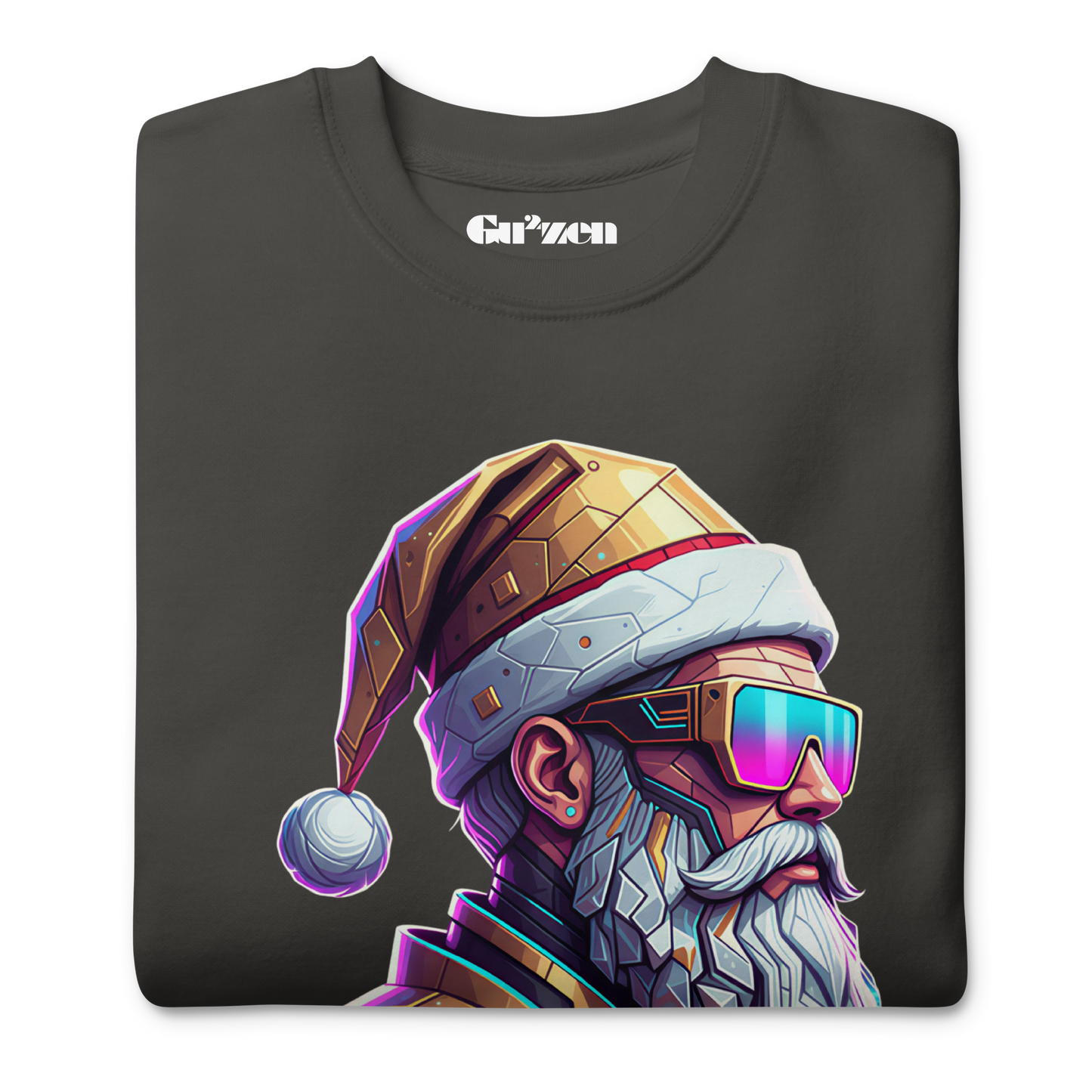 Cyber Santa Christmas Sweatshirt – Unisex Crewneck for Holiday Parties & Gifts