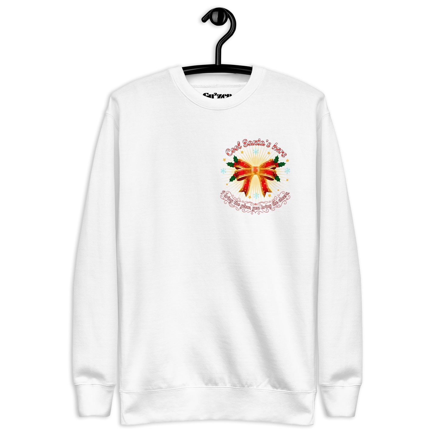 Glowing Mistletoe Bow Christmas Sweatshirt – Snug & Festive