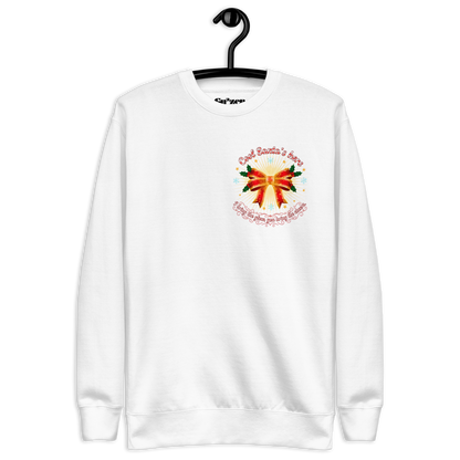 Glowing Mistletoe Bow Christmas Sweatshirt – Snug & Festive