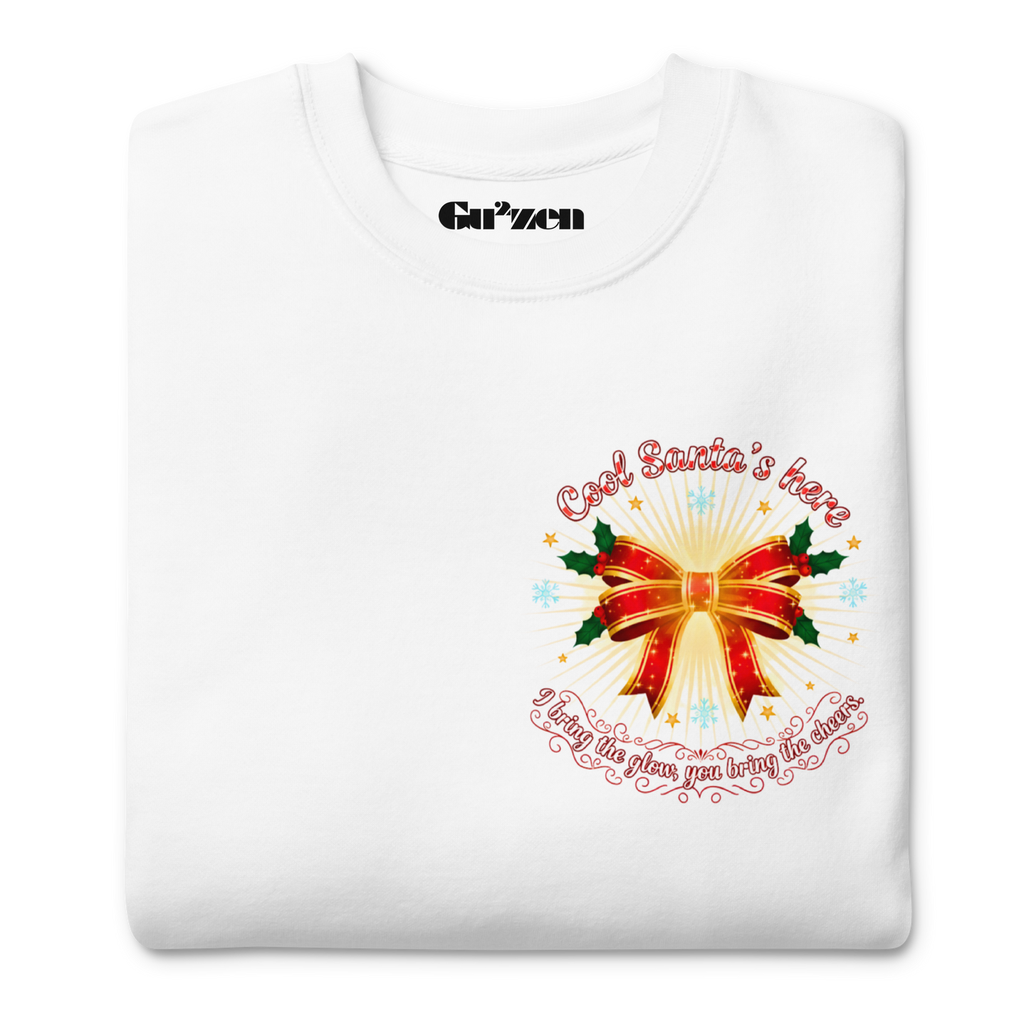Glowing Mistletoe Bow Christmas Sweatshirt – Snug & Festive