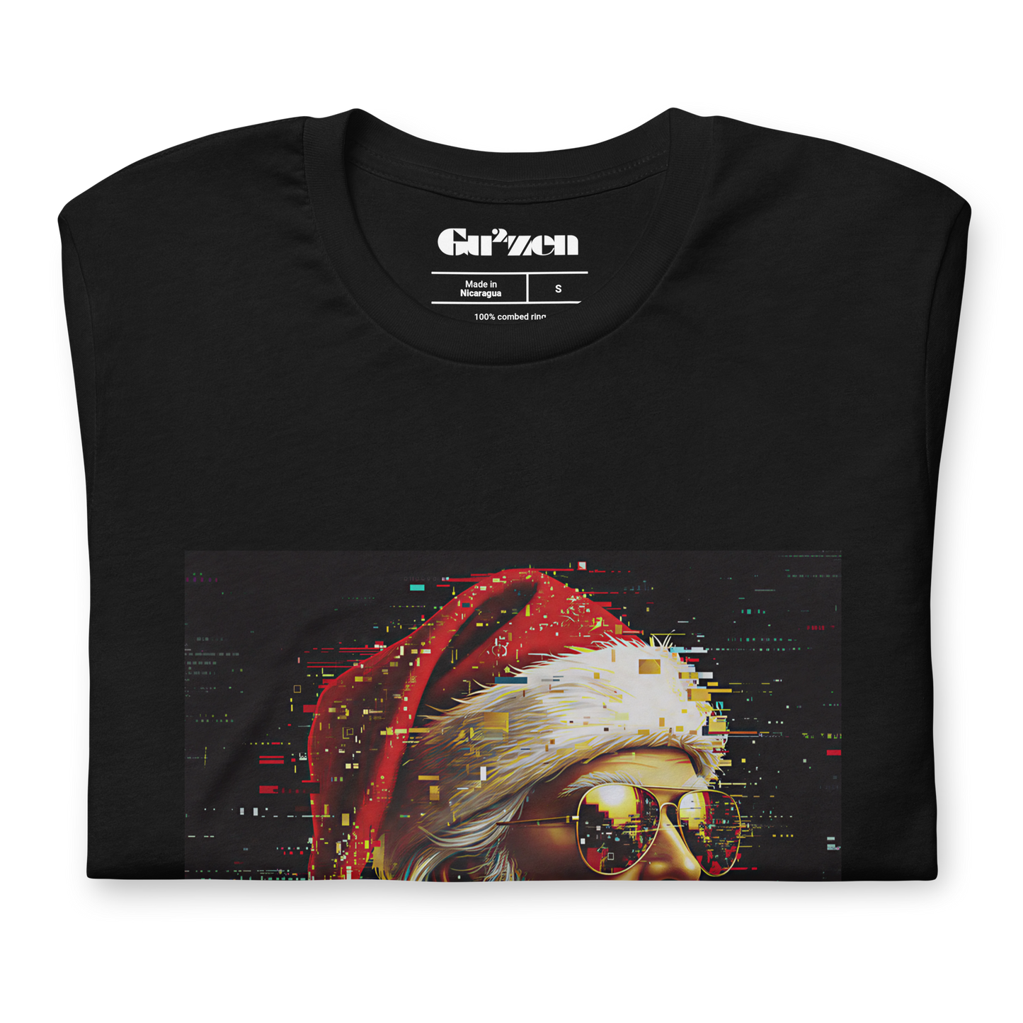 Glitch Santa Christmas T-Shirt – Unisex Graphic Tee, Party Showstopper & Gift Win