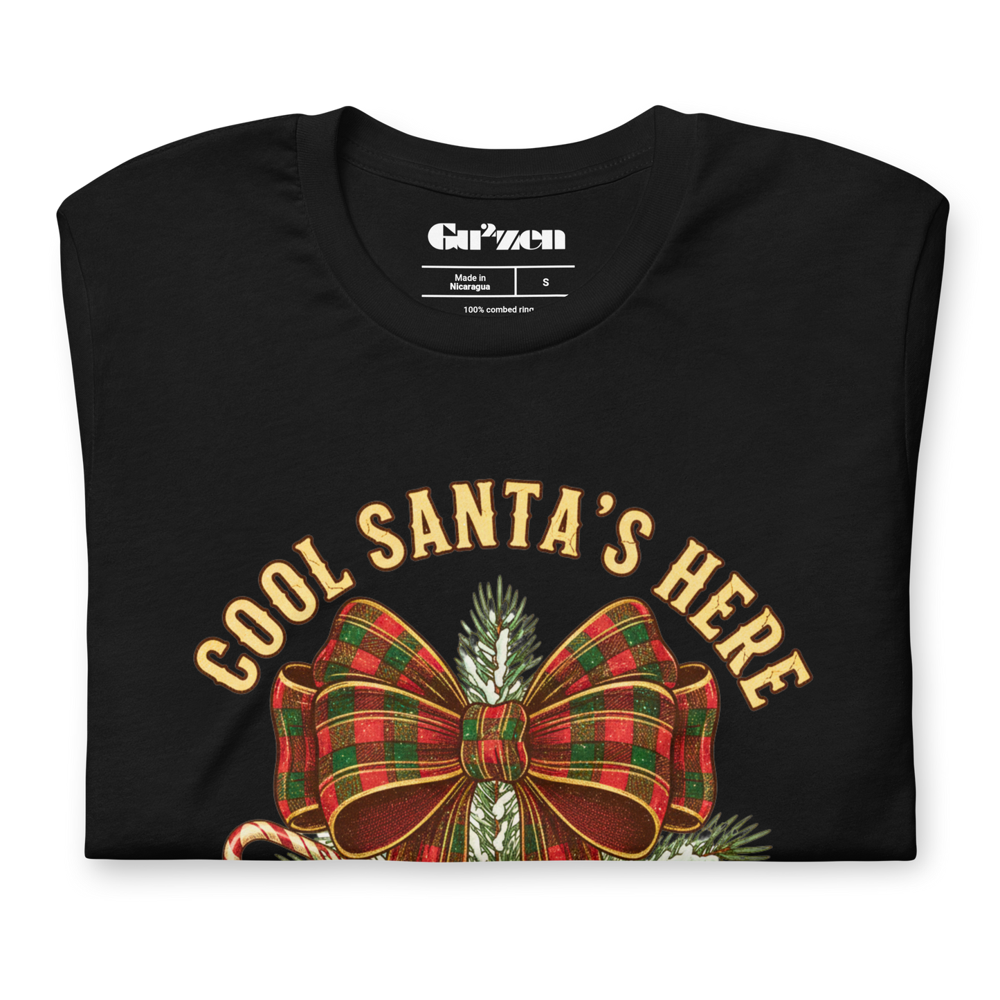 Plaid Bow Christmas Tee – Party, Gift & Secret Santa Ready