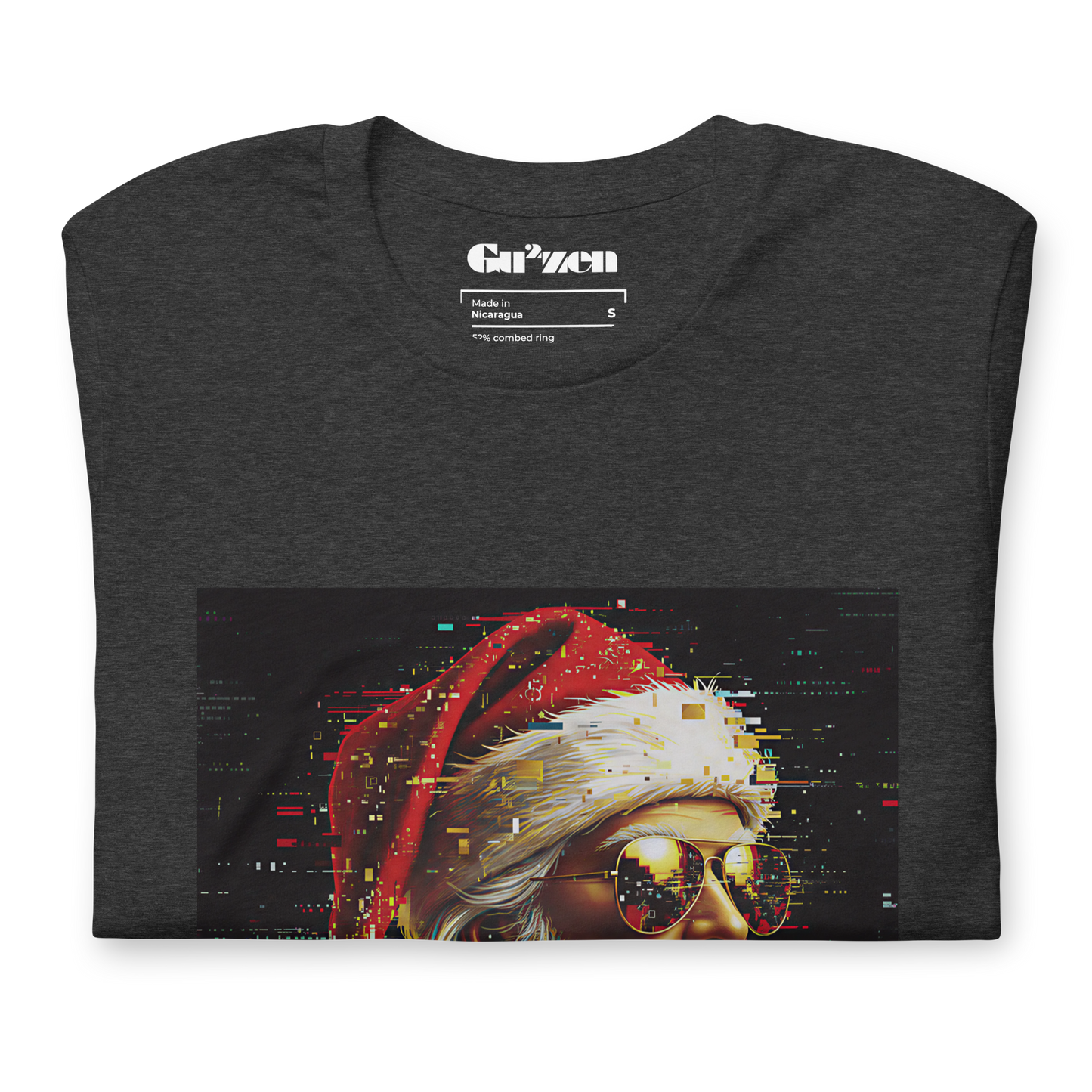 Glitch Santa Christmas T-Shirt – Unisex Graphic Tee, Party Showstopper & Gift Win