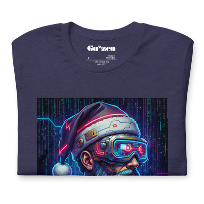 Cyberpunk Santa Christmas T-Shirt – Unisex Neon Graphic Tee | Party-Ready Gift