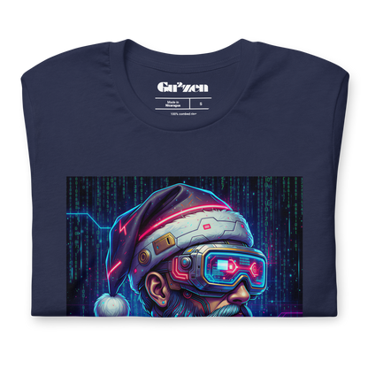 Cyberpunk Santa Christmas T-Shirt – Unisex Neon Graphic Tee | Party-Ready Gift