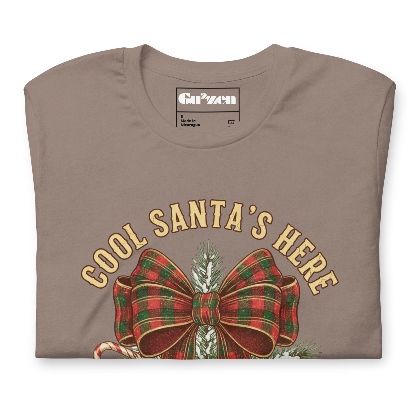 Cool Santa Plaid Bow Christmas Tee – PartyGiftSecret Santa