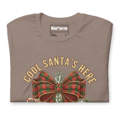 Cool Santa Plaid Bow Christmas Tee – PartyGiftSecret Santa