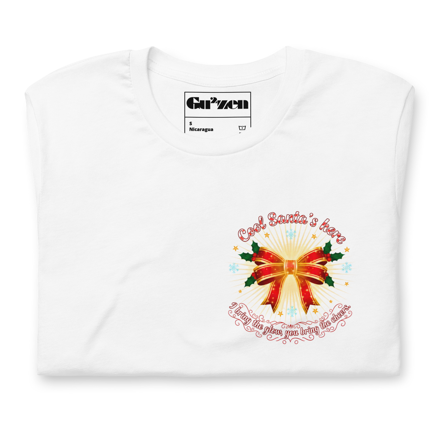 Glowing Mistletoe Bow Christmas Tee – Cozy & Gift-Ready