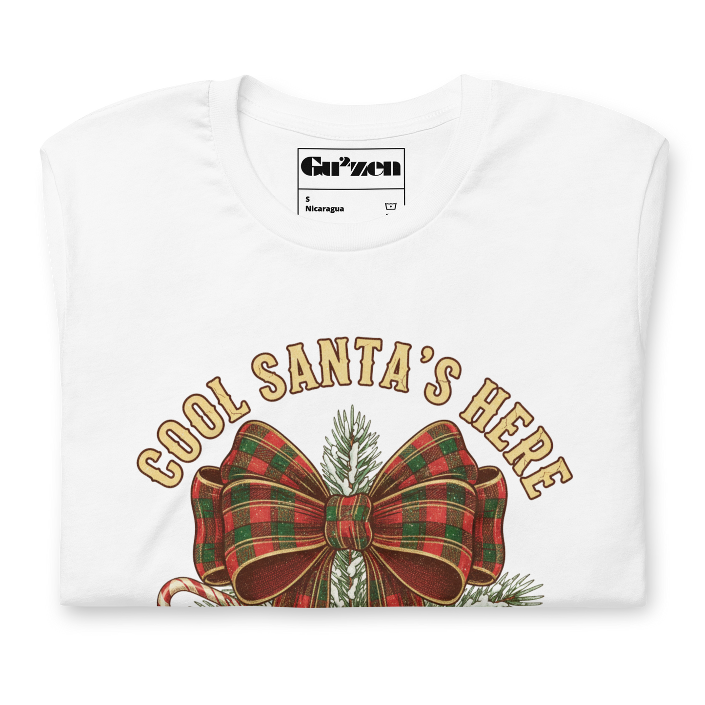 Plaid Bow Christmas Tee – Party Perfect, Gift & Secret Santa