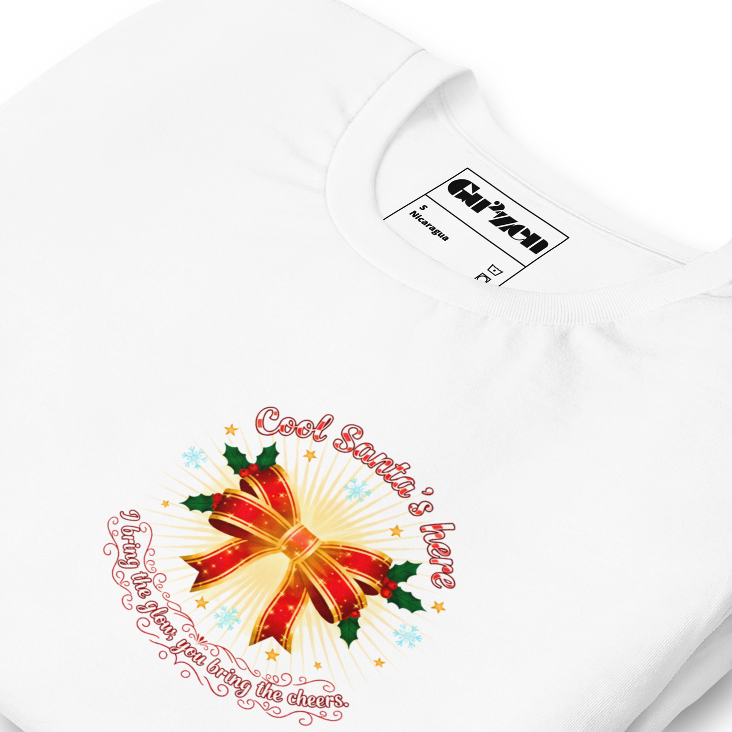 Glowing Mistletoe Bow Christmas Tee – Cozy & Gift-Ready