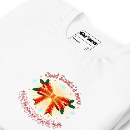 Glowing Mistletoe Bow Christmas Tee – Cozy & Gift-Ready