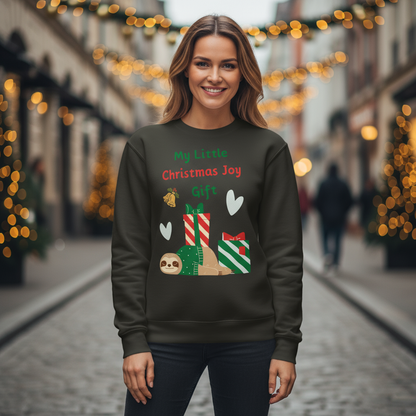Sloth Christmas Joy Sweatshirt – Secret Santa ＆ Party Cozy Gift