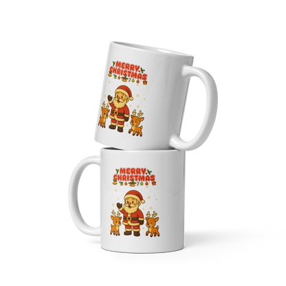 Santa & Reindeer Christmas Mug | Party Cheer, Secret Santa Gift